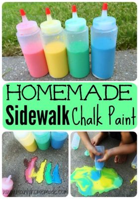 how to make sidewalk chalk paint without cornstarch